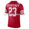 Mens Nike Christian Mccaffrey Scarlet San Francisco 49ers Legend Player Performance Top Pi5221000