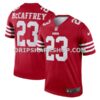 Mens Nike Christian Mccaffrey Scarlet San Francisco 49ers Legend Player Performance Top Pi5221000