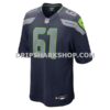 Mens Nike Jalen Sundell College Navy Seattle Seahawks Game Jersey