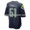 Mens Nike Jalen Sundell College Navy Seattle Seahawks Game Jersey