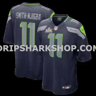 Mens Nike Jaxon Smith Njigba College Navy Seattle Seahawks Super Bowl Lx Patch Game Jersey