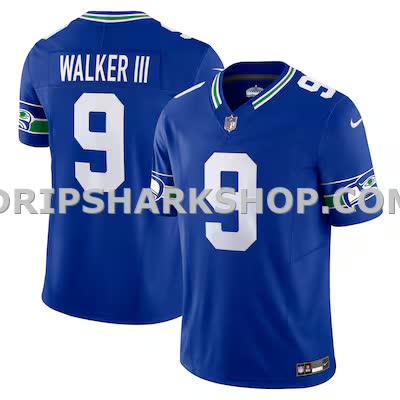 Mens Nike Kenneth Walker Iii Royal Seattle Seahawks Vapor Fuse Limited Jersey