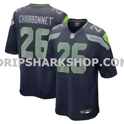 Mens Nike Zach Charbonnet College Navy Seattle Seahawks Game Jersey