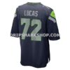 Mens Nike Abraham Lucas College Navy Seattle Seahawks Game Jersey