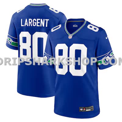 Mens Nike Steve Largent Royal Seattle Seahawks Throwback Retired Player Game Jersey