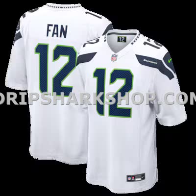 Mens Nike 12s White Seattle Seahawks Game Jersey