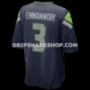 Mens Nike Nick Emmanwori College Navy Seattle Seahawks Super Bowl Lx Patch Game Jersey