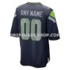 Mens Nike College Navy Seattle Seahawks Custom Game Jersey