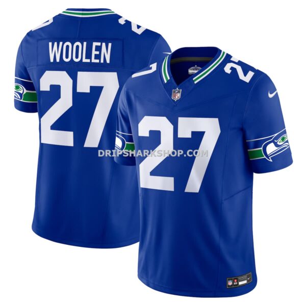 Mens Nike Tariq Woolen Royal Seattle Seahawks Alternate Vapor Fuse Limited Jersey