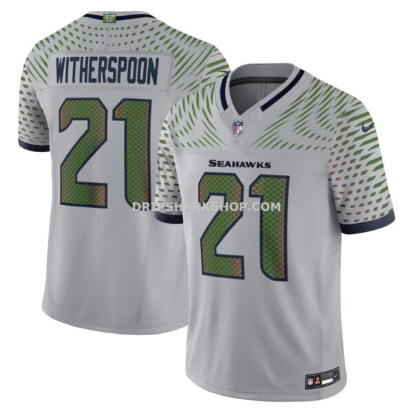 Mens Nike Devon Witherspoon Wolf Gray Seattle Seahawks 2025 Rivalries Collection Limited Jersey
