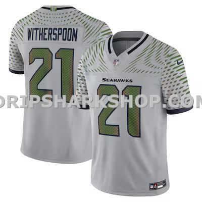 Mens Nike Devon Witherspoon Wolf Gray Seattle Seahawks 2025 Rivalries Collection Limited Jersey