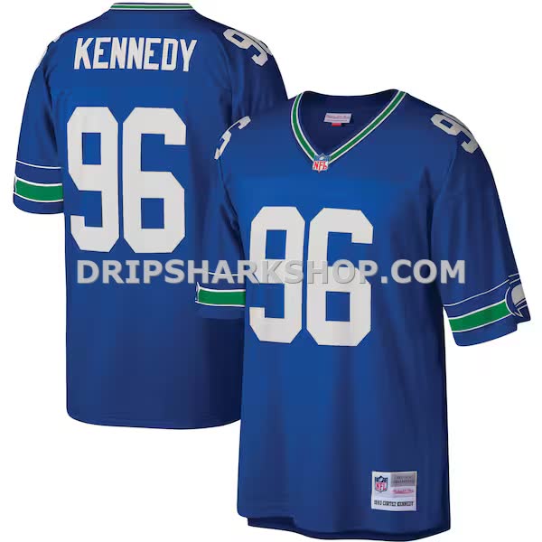 Mens Mitchell And Ness Cortez Kennedy Royal Seattle Seahawks Legacy Replica Jersey Pi3610000