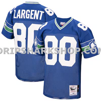 Mens Mitchell And Ness Steve Largent Royal Seattle Seahawks 1985 Authentic Throwback Retired Player Jersey