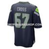 Mens Nike Charles Cross College Navy Seattle Seahawks Game Jersey