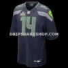 NFL296513G05-719d8b Mens Nike Sam Darnold College Navy Seattle Seahawks Super Bowl Lx Patch Game Jersey