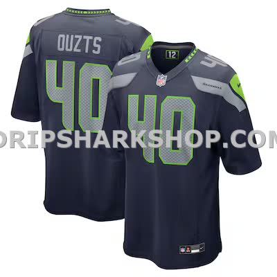 Mens Nike Robbie Ouzts College Navy Seattle Seahawks Team Game Jersey