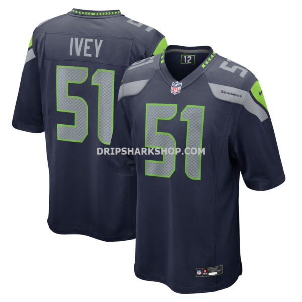 Mens Nike Jared Ivey College Navy Seattle Seahawks Team Game Jersey