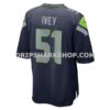 Mens Nike Jared Ivey College Navy Seattle Seahawks Team Game Jersey
