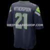 Mens Nike Devon Witherspoon College Navy Seattle Seahawks Super Bowl Lx Patch Game Jersey