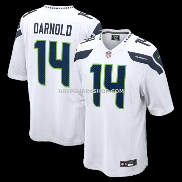 Mens Nike Sam Darnold White Seattle Seahawks Game Jersey