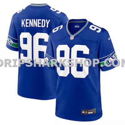 Mens Nike Cortez Kennedy Royal Seattle Seahawks Retired Player Alternate Game Jersey