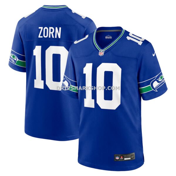 Mens Nike Jim Zorn Royal Seattle Seahawks Retired Player Alternate Game Jersey