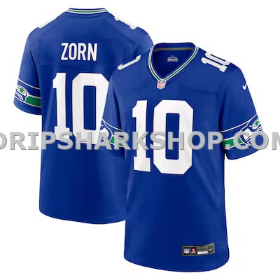 Mens Nike Jim Zorn Royal Seattle Seahawks Retired Player Alternate Game Jersey