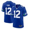 NFL299440G04-1c5434 Mens Nike 12s Royal Seattle Seahawks Throwback Player Game Jersey