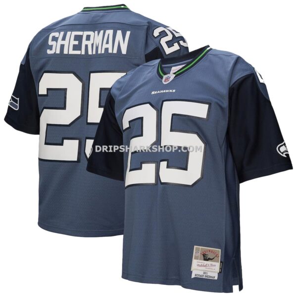 Mens Mitchell And Ness Richard Sherman Blue Seattle Seahawks 2011 Legacy Replica Jersey