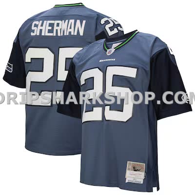 Mens Mitchell And Ness Richard Sherman Blue Seattle Seahawks 2011 Legacy Replica Jersey