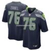 Mens Nike Grey Zabel College Navy Seattle Seahawks Team Game Jersey