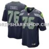Mens Nike Grey Zabel College Navy Seattle Seahawks Team Game Jersey