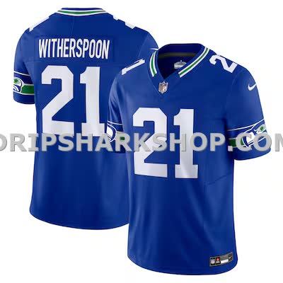 Mens Nike Devon Witherspoon Royal Seattle Seahawks Alternate Vapor Fuse Limited Jersey