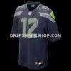 Mens Nike 12s College Navy Seattle Seahawks Team Game Jersey
