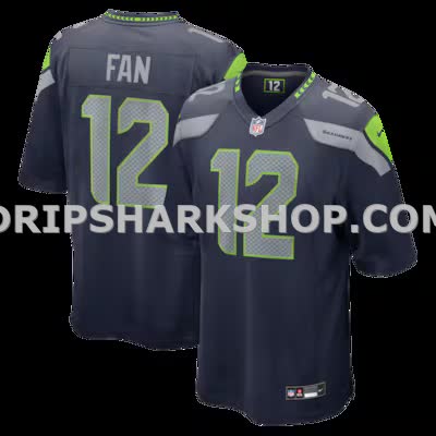 Mens Nike 12s College Navy Seattle Seahawks Team Game Jersey