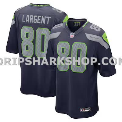 Mens Nike Steve Largent College Navy Seattle Seahawks Retired Player Game Jersey