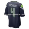 Mens Nike Michael Dickson College Navy Seattle Seahawks Game Jersey