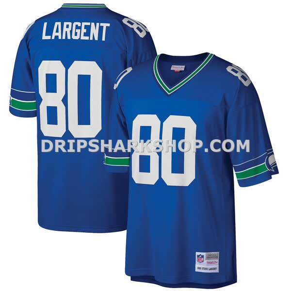 Mens Mitchell And Ness Steve Largent Royal Seattle Seahawks Big And Tall 1985 Retired Player Replica Jersey Pi3300000