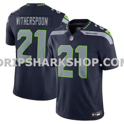 Mens Nike Devon Witherspoon Navy Seattle Seahawks Vapor Fuse Limited Jersey