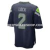 NFL29ee1aG07-ae100e Mens Nike Drew Lock College Navy Seattle Seahawks Team Game Jersey