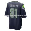 Mens Nike Eric Saubert College Navy Seattle Seahawks Team Game Jersey