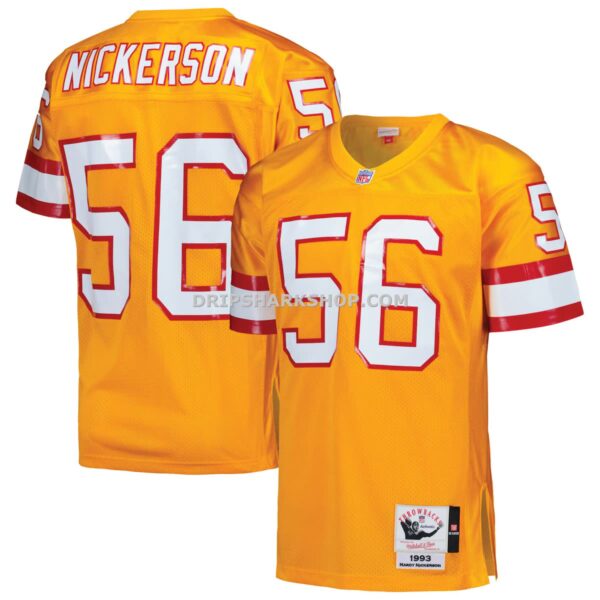 Mens Mitchell And Ness Hardy Nickerson Orange Tampa Bay Buccaneers 1993 Authentic Throwback Retired Player Jersey