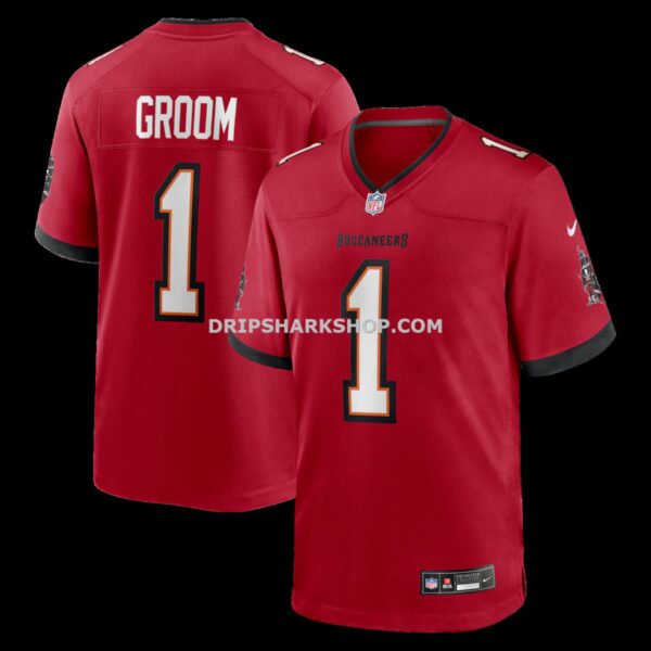 Mens Nike Number 1 Groom Red Tampa Bay Buccaneers Game Jersey