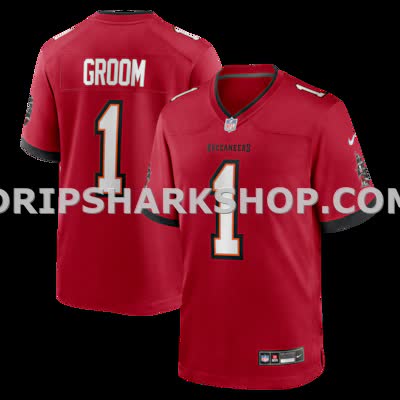Mens Nike Number 1 Groom Red Tampa Bay Buccaneers Game Jersey