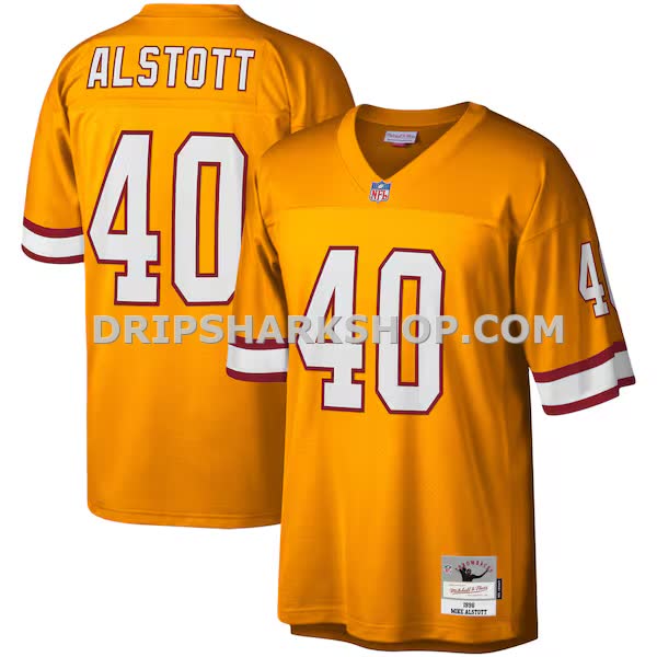 Mens Mitchell And Ness Mike Alstott Orange Tampa Bay Buccaneers Big And Tall 1996 Retired Player Replica Jersey Pi499500
