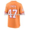 Mens Nike John Lynch Orange Tampa Bay Buccaneers Throwback Game Jersey