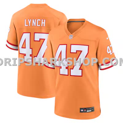 Mens Nike John Lynch Orange Tampa Bay Buccaneers Throwback Game Jersey