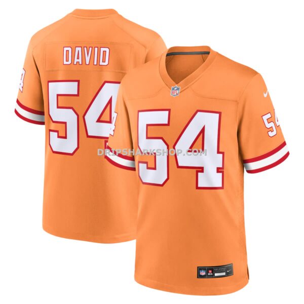 Mens Nike Lavonte David Orange Tampa Bay Buccaneers Throwback Game Jersey