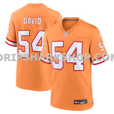 Mens Nike Lavonte David Orange Tampa Bay Buccaneers Throwback Game Jersey