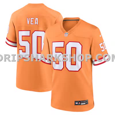 Mens Nike Vita Vea Orange Tampa Bay Buccaneers Throwback Game Jersey